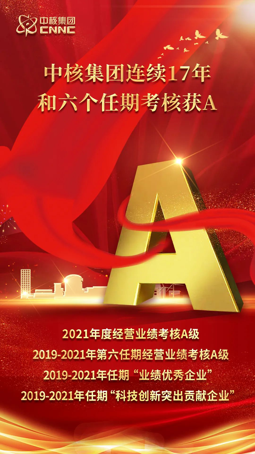 连续17年6个任期！中核集团再获国资委考核A级